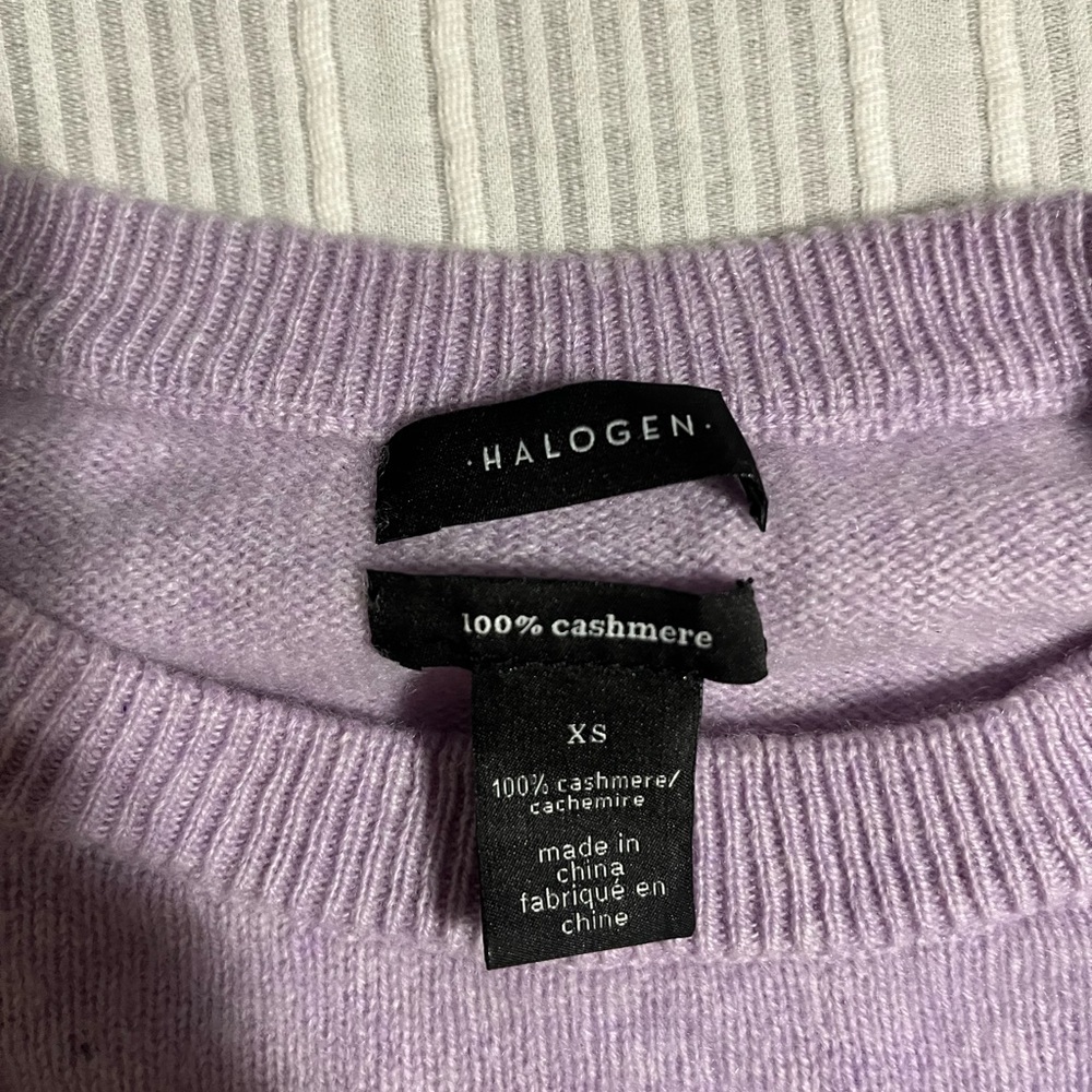 Halogen Lavender Cashmere Sweater - Picture 2 of 3